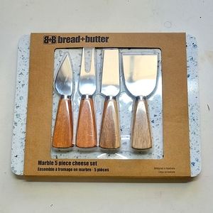 Marble 5 Piece Cheese Set bread + butter